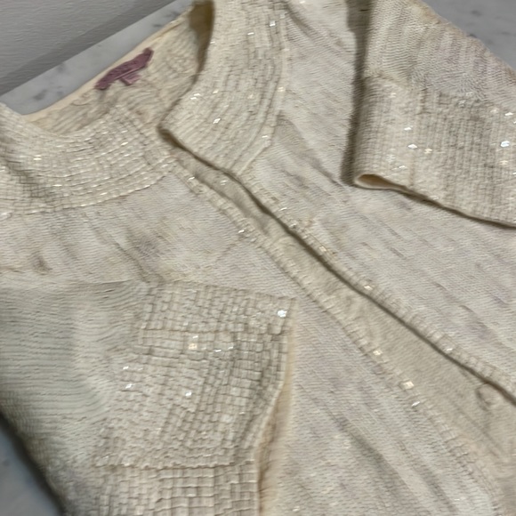 Calypso St Barth White Beaded & Sequin Cropped Jacket. Size Small - Picture 12 of 16